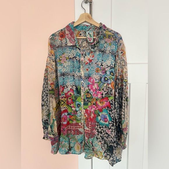 Johnny Was | The Milla Blouse | Floral Boho Print | size 1X - Picture 2 of 8